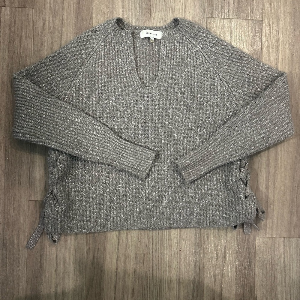 John + Jenn Gray Knit Sweater